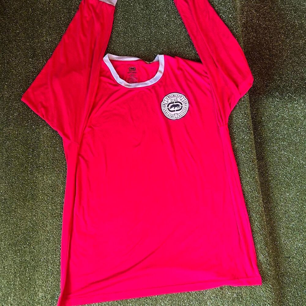 Ecko-unltd Men's Red and Pink Shirt